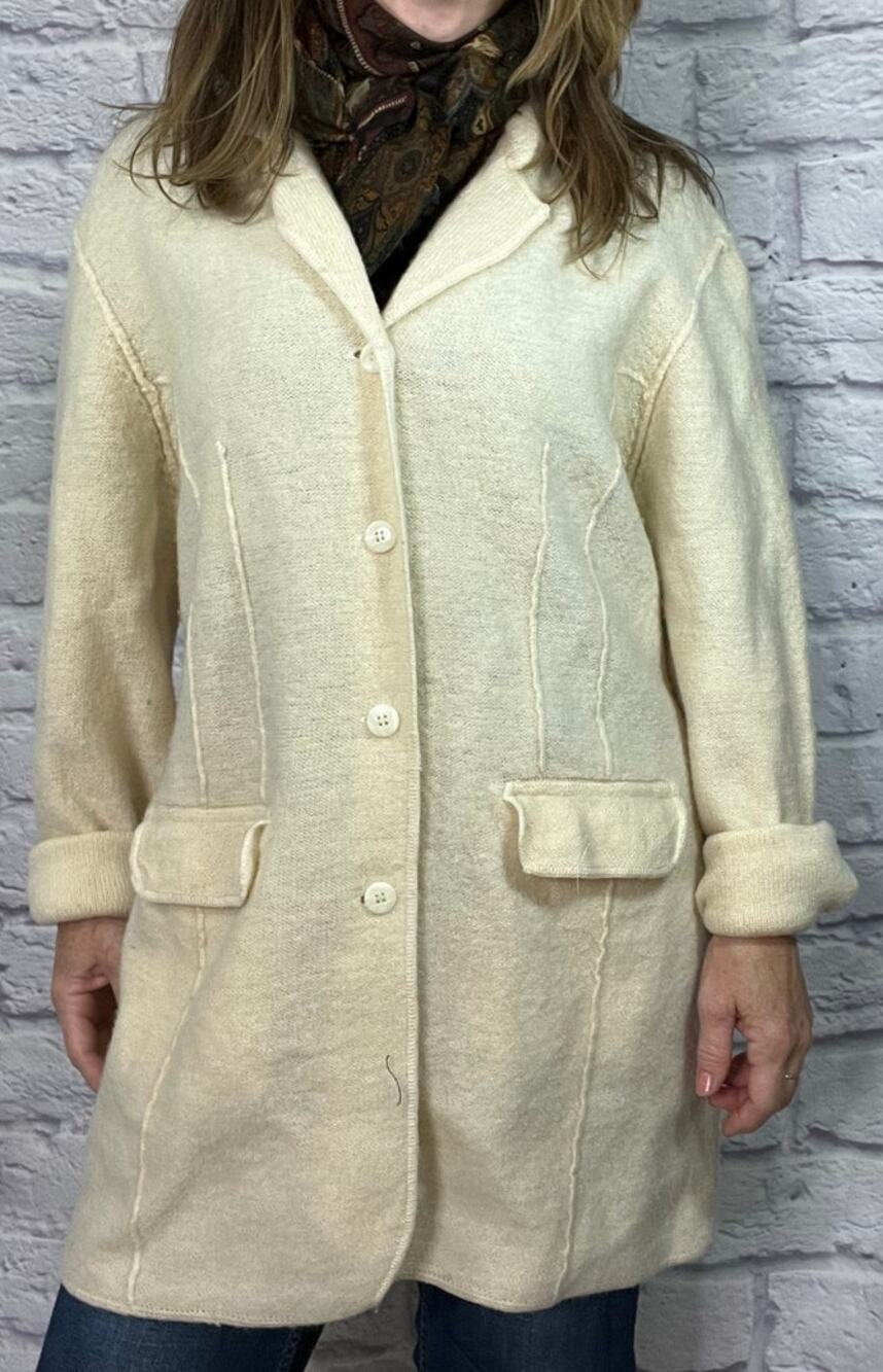 Vintage Studio Works 100% Wool Button Up Cardigan